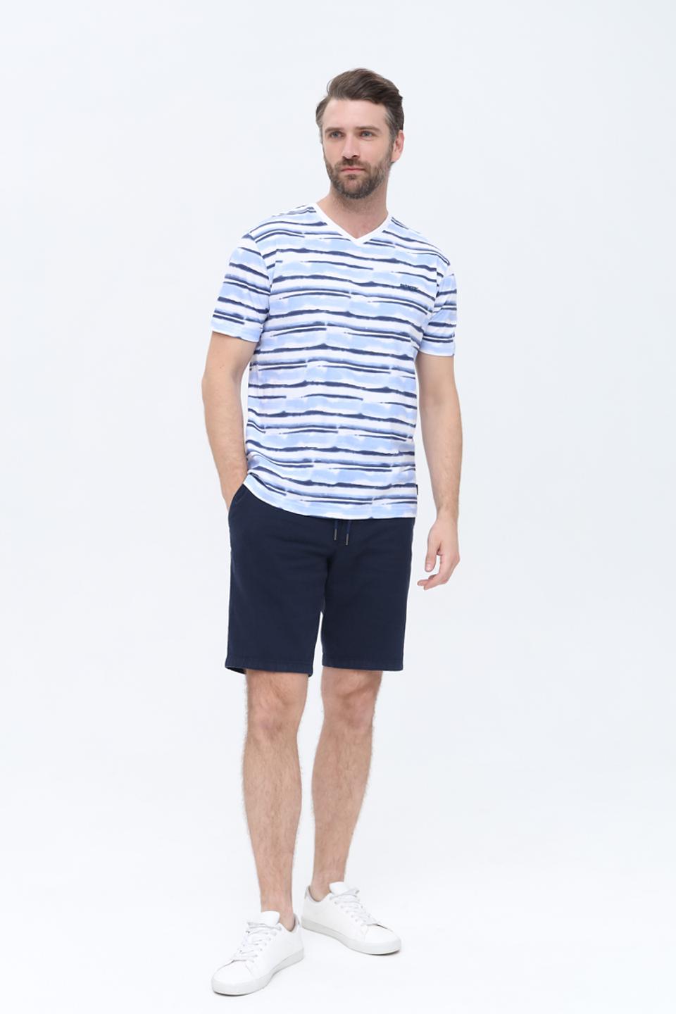 Шорты Bugatti темно-синие с поясом