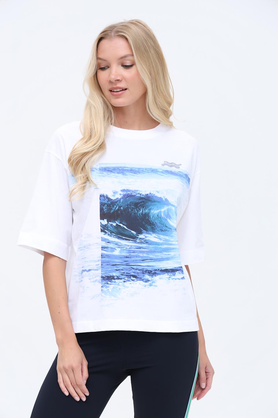 Футболка Marc Cain с принтом волны