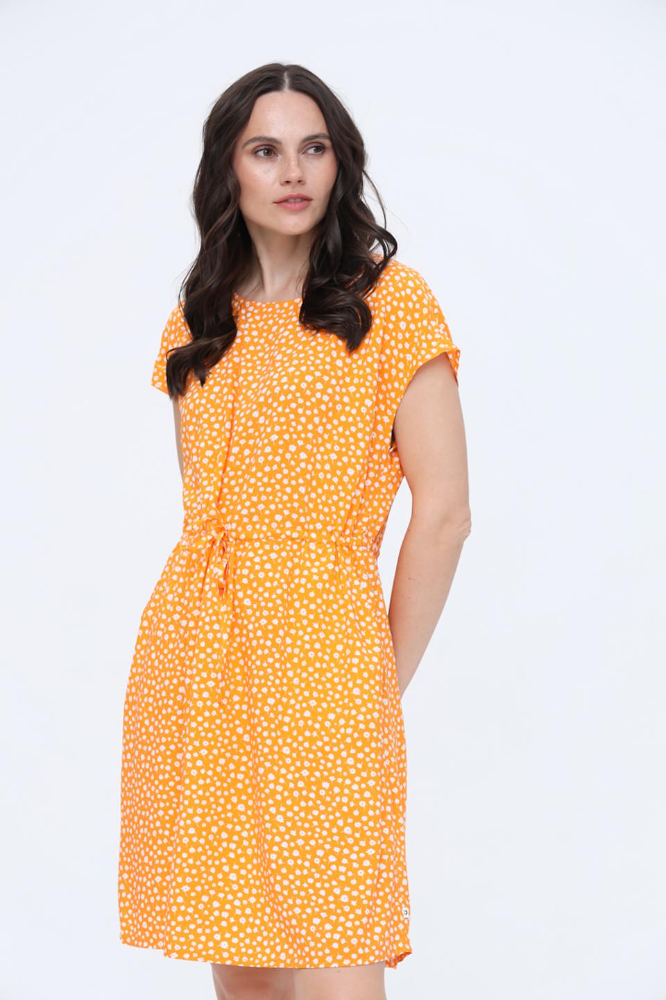 Платье Tom Tailor в горошек оранжевое