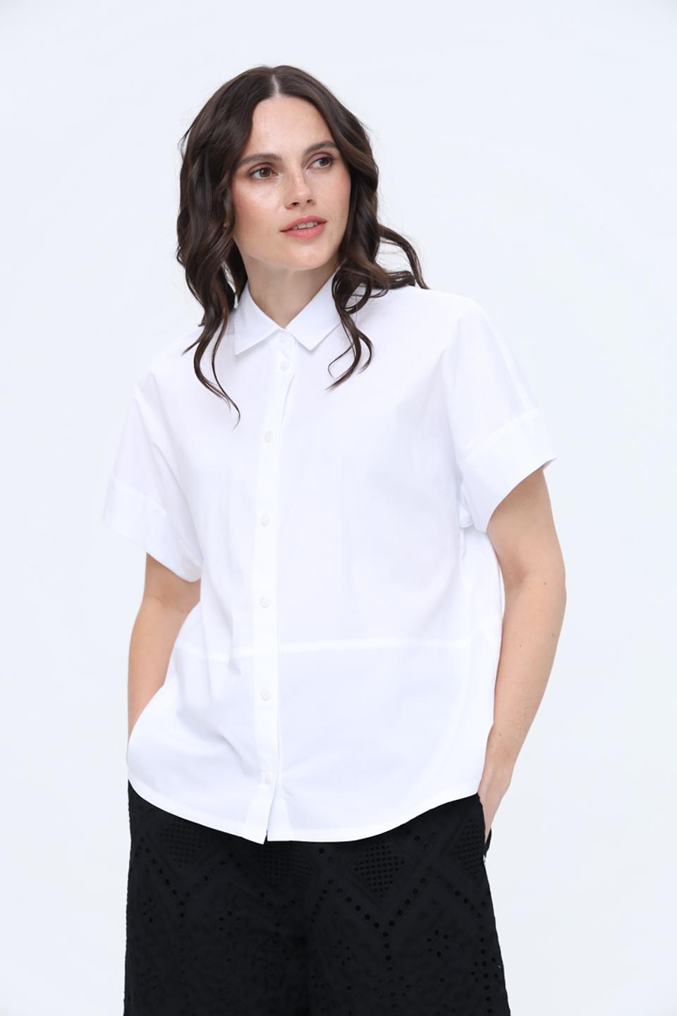 Рубашка Be Yourself белый, короткий рукав