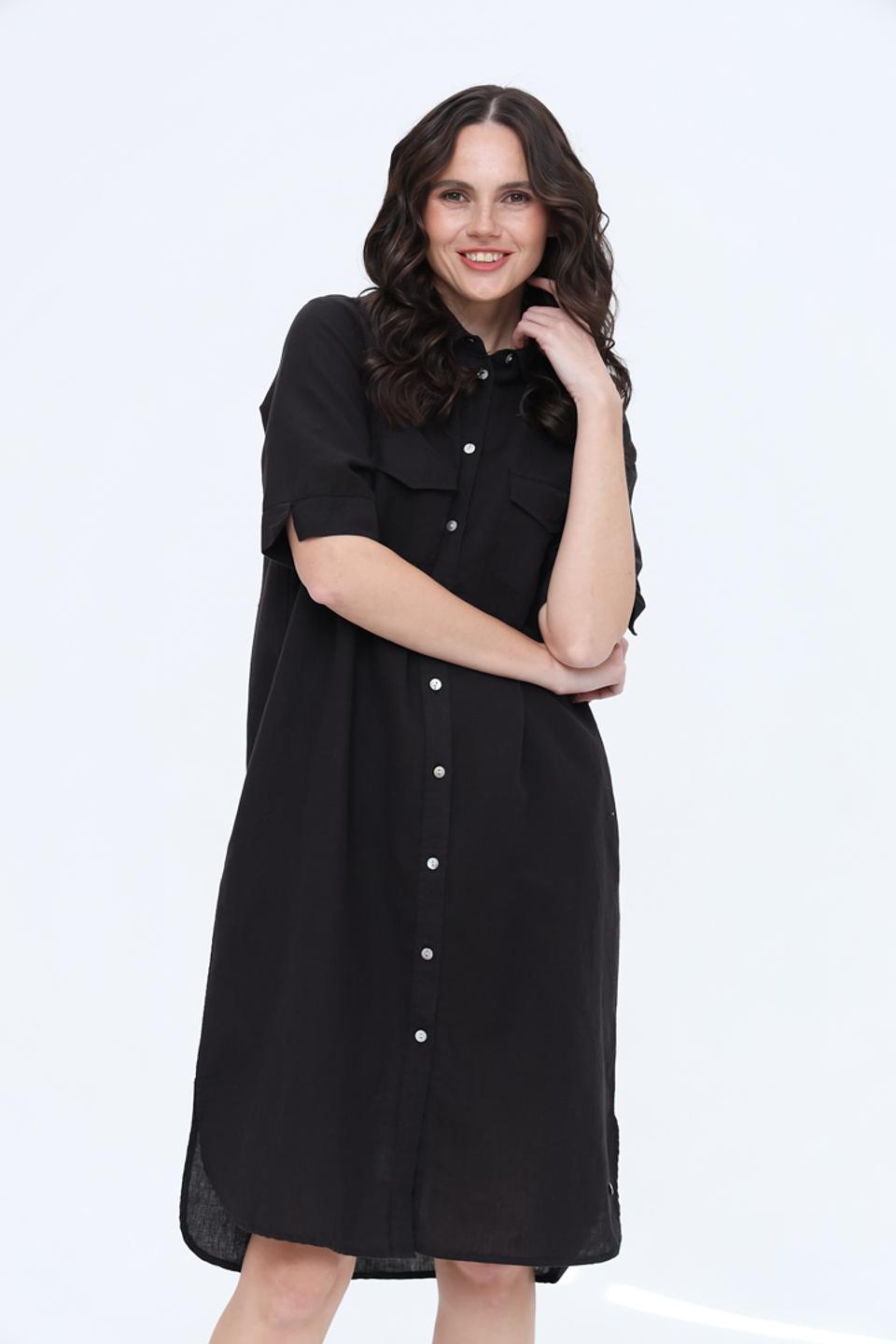 Платье-рубашка Frieda and Freddies чёрное