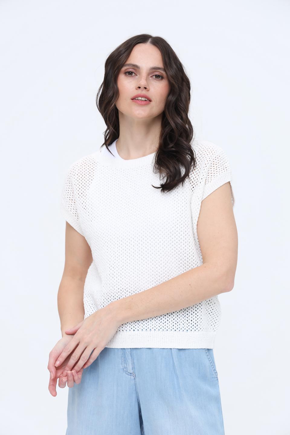 Пуловер Gerry Weber ажурный белый