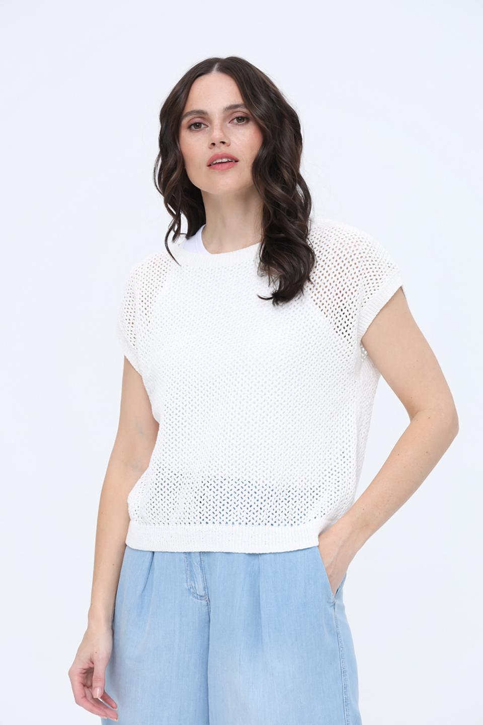 Пуловер Gerry Weber ажурный белый