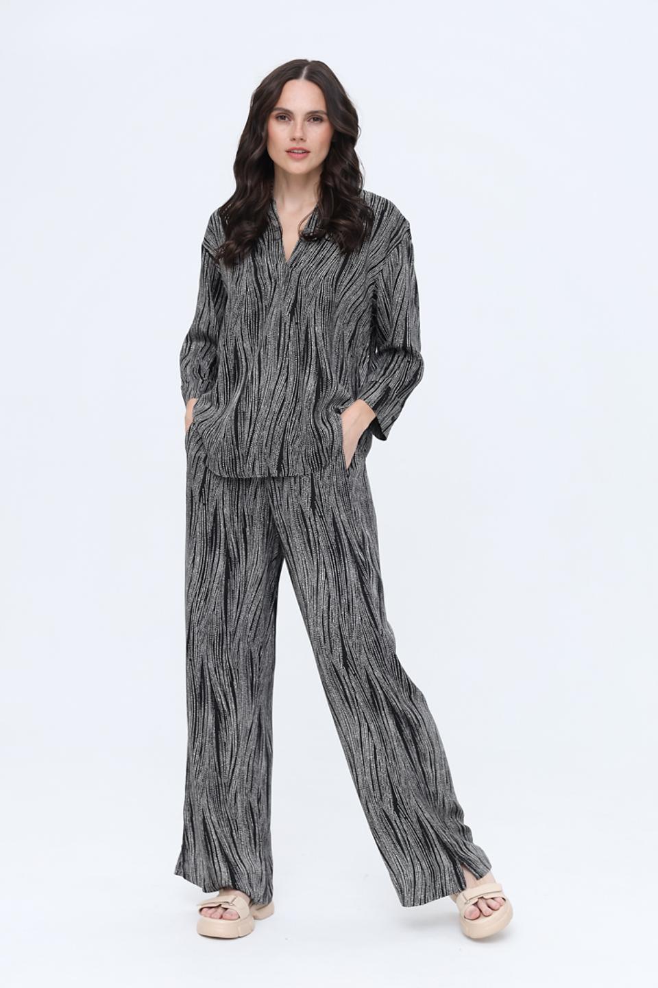 Брюки Taifun в полоску чёрный