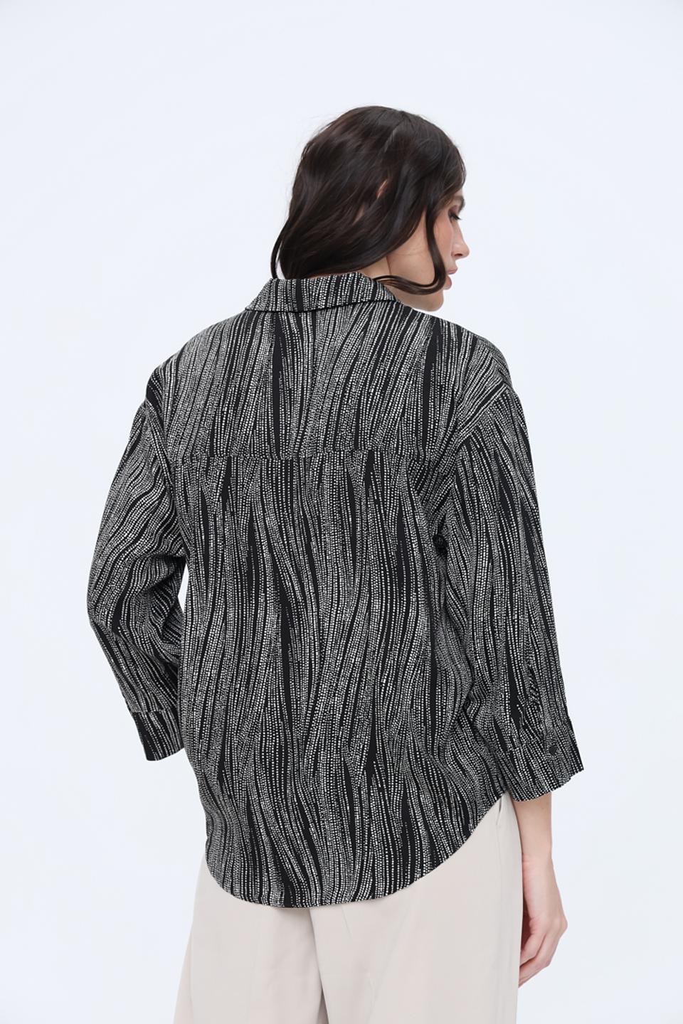 Блуза Taifun с принтом чёрный