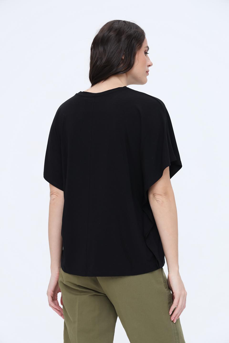 Футболка Taifun с декором чёрная