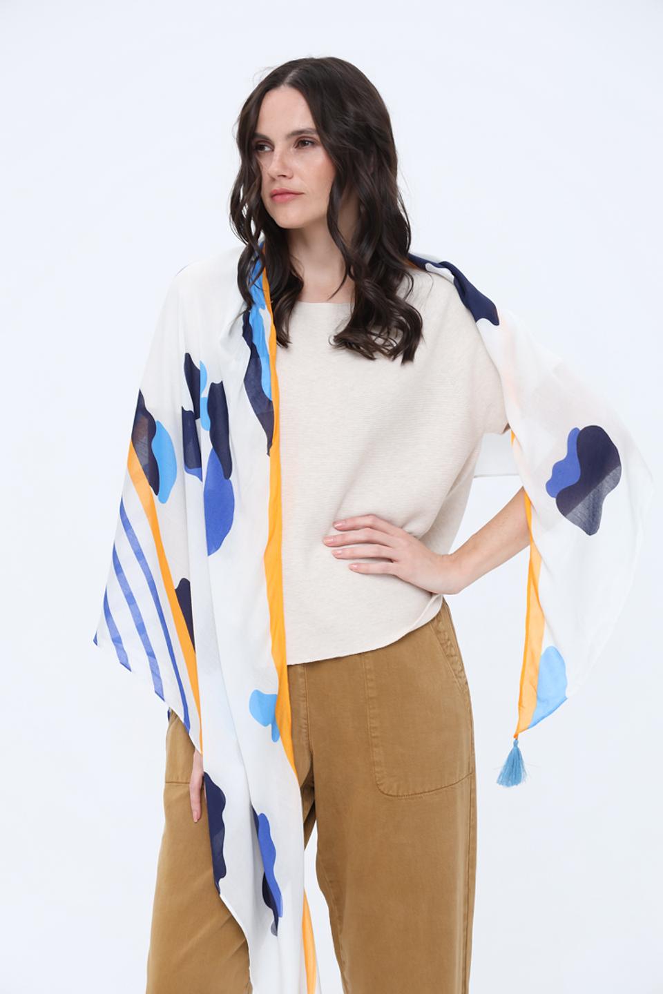Платок Oui с абстрактным принтом