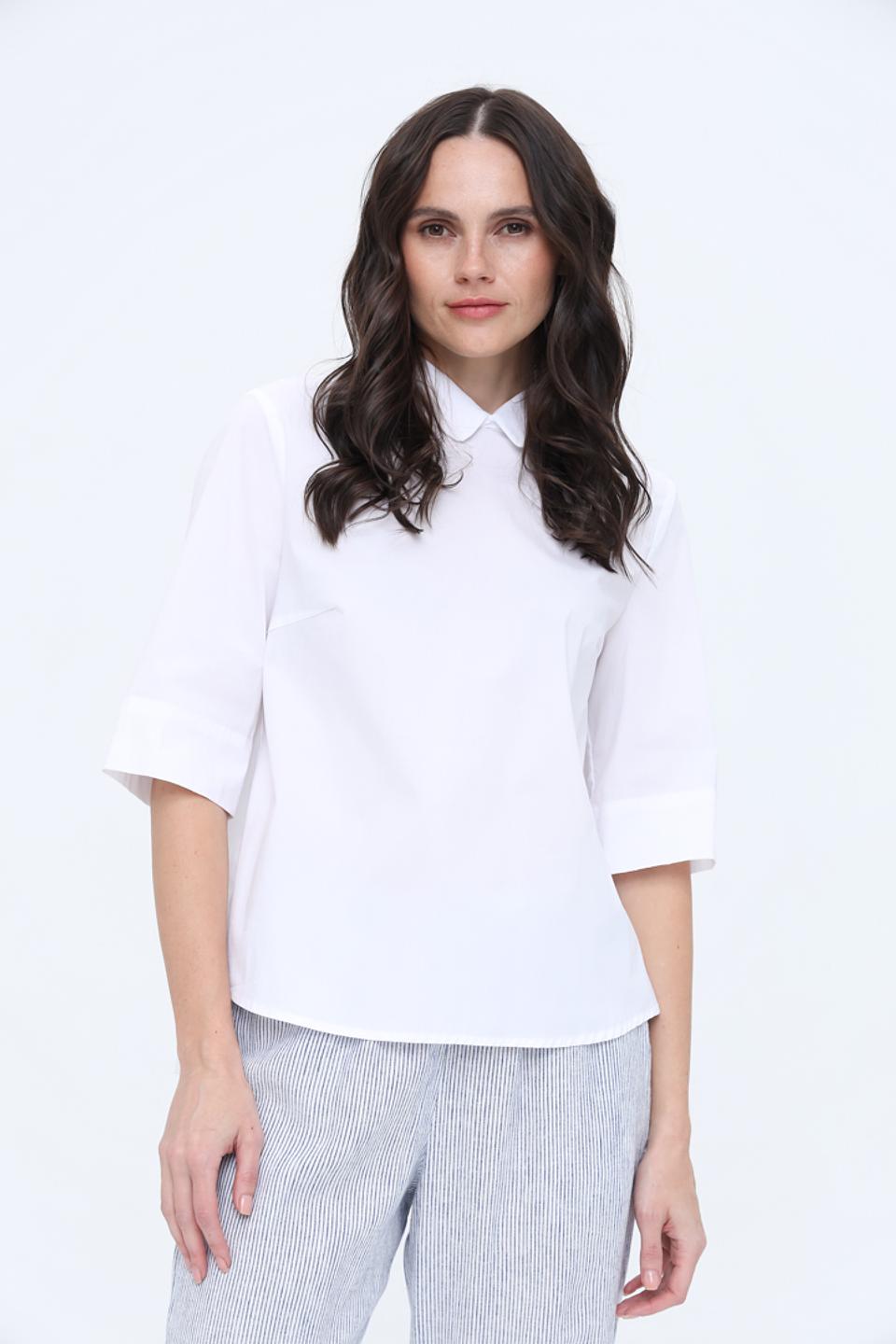 Блуза Oui с воротником-стойкой