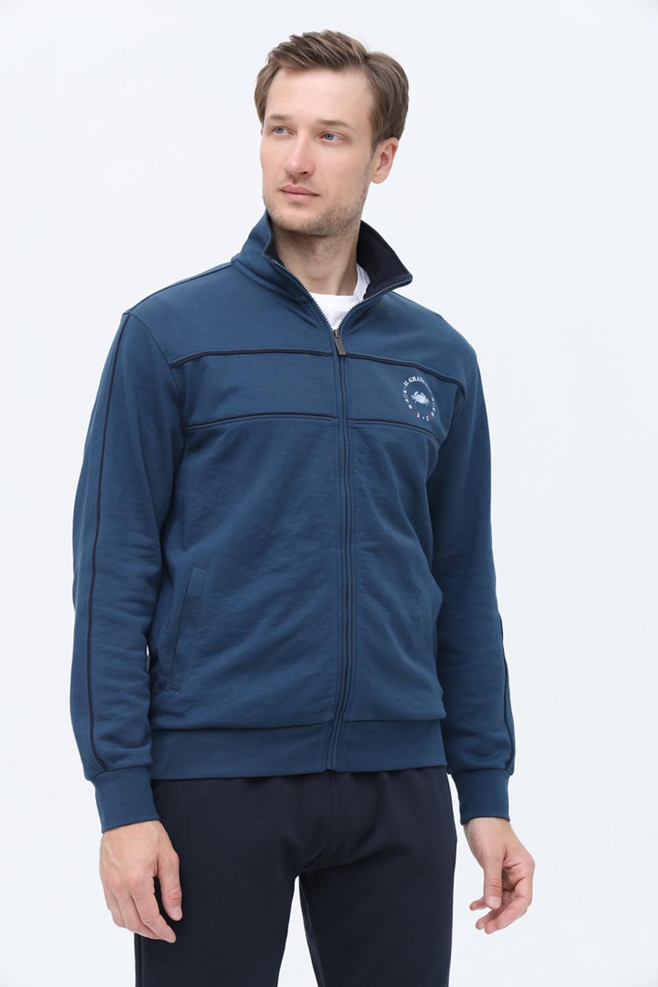 Кардиган Granchio синий с логотипом