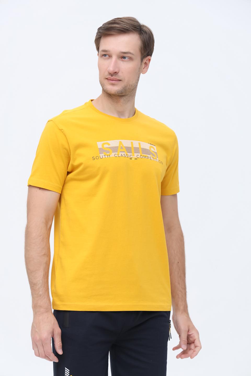 Футболка Granchio с принтом жёлтая