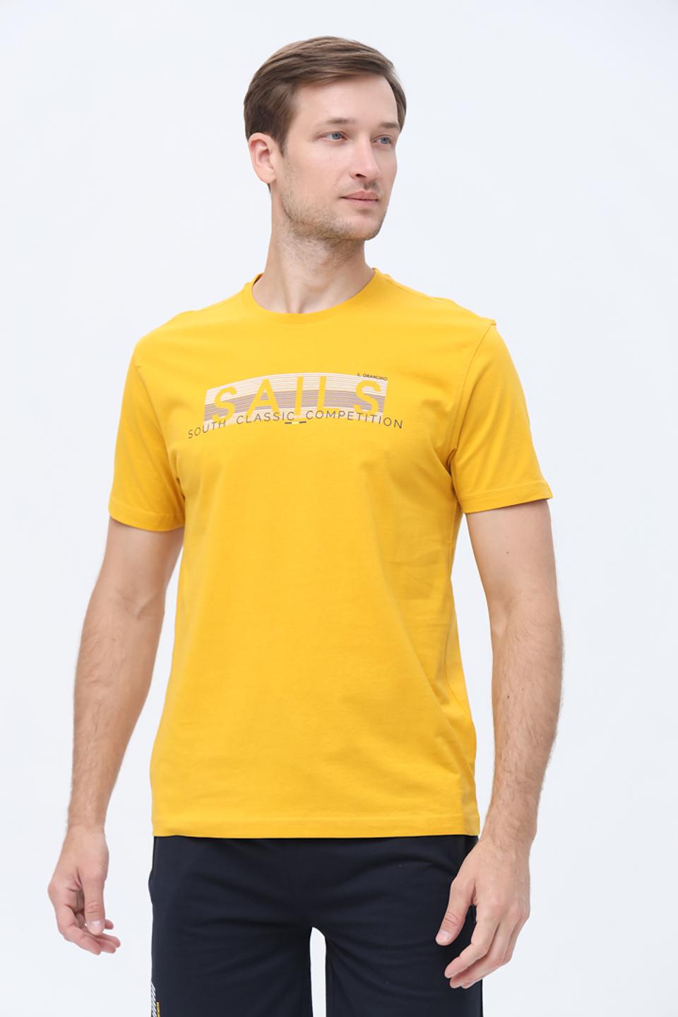 Футболка Granchio с принтом жёлтая