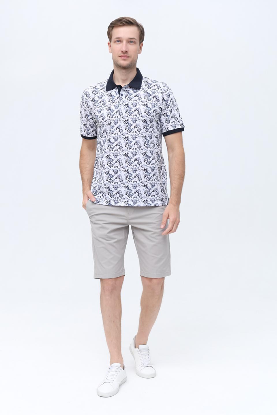 Поло Casa Moda с цветочным принтом