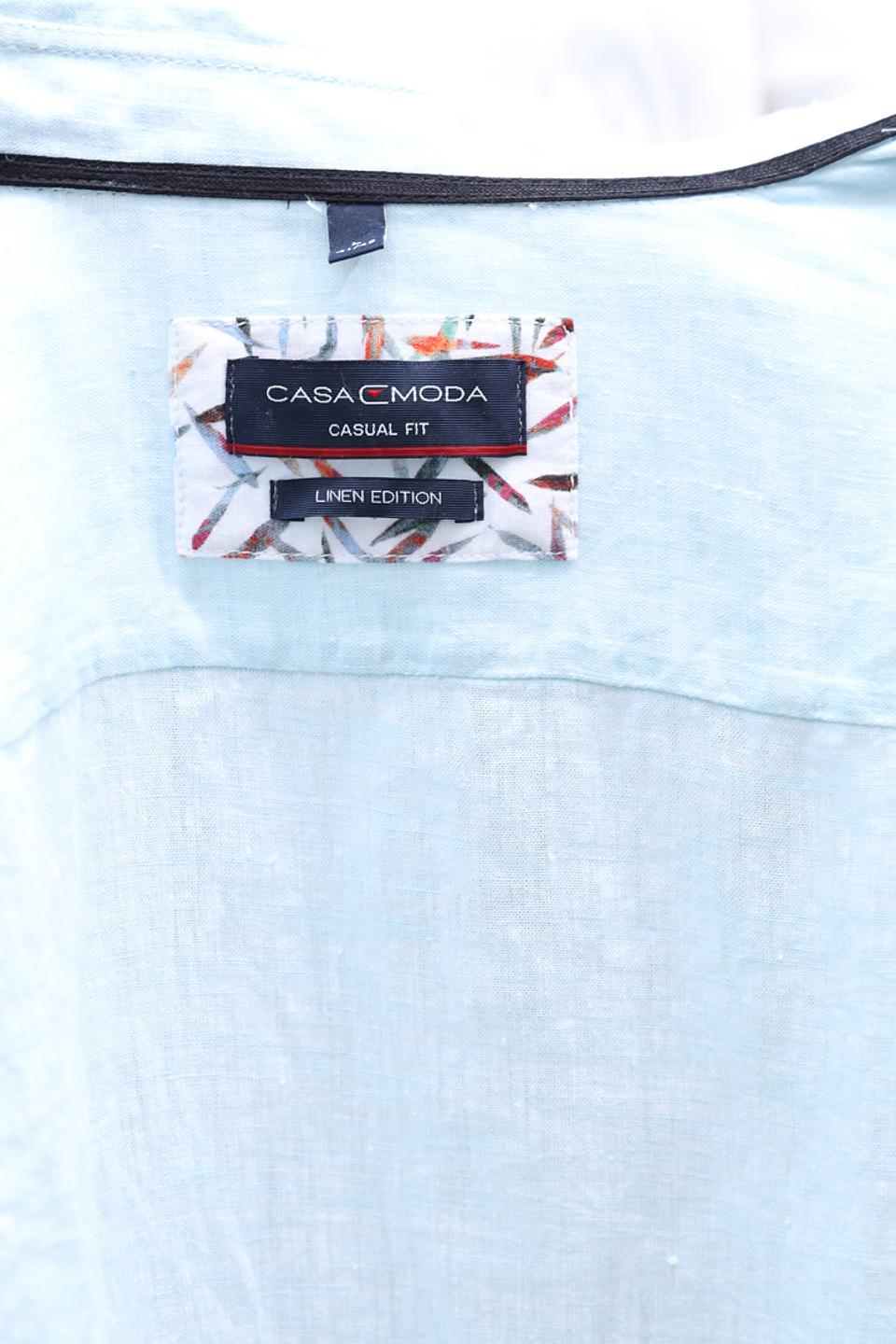 Рубашка Casa Moda лен голубой