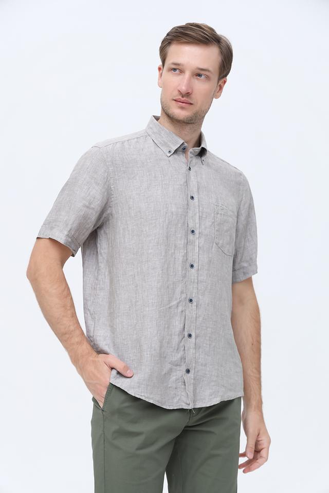 Рубашка кр Casa Moda серая