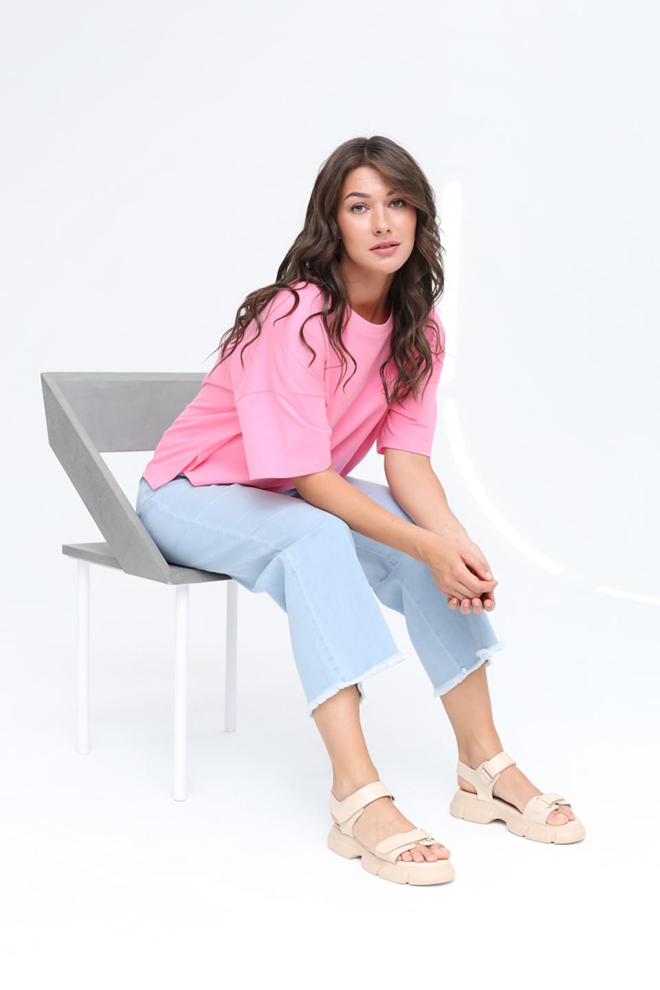 Футболка Tom Tailor розовая оверсайз