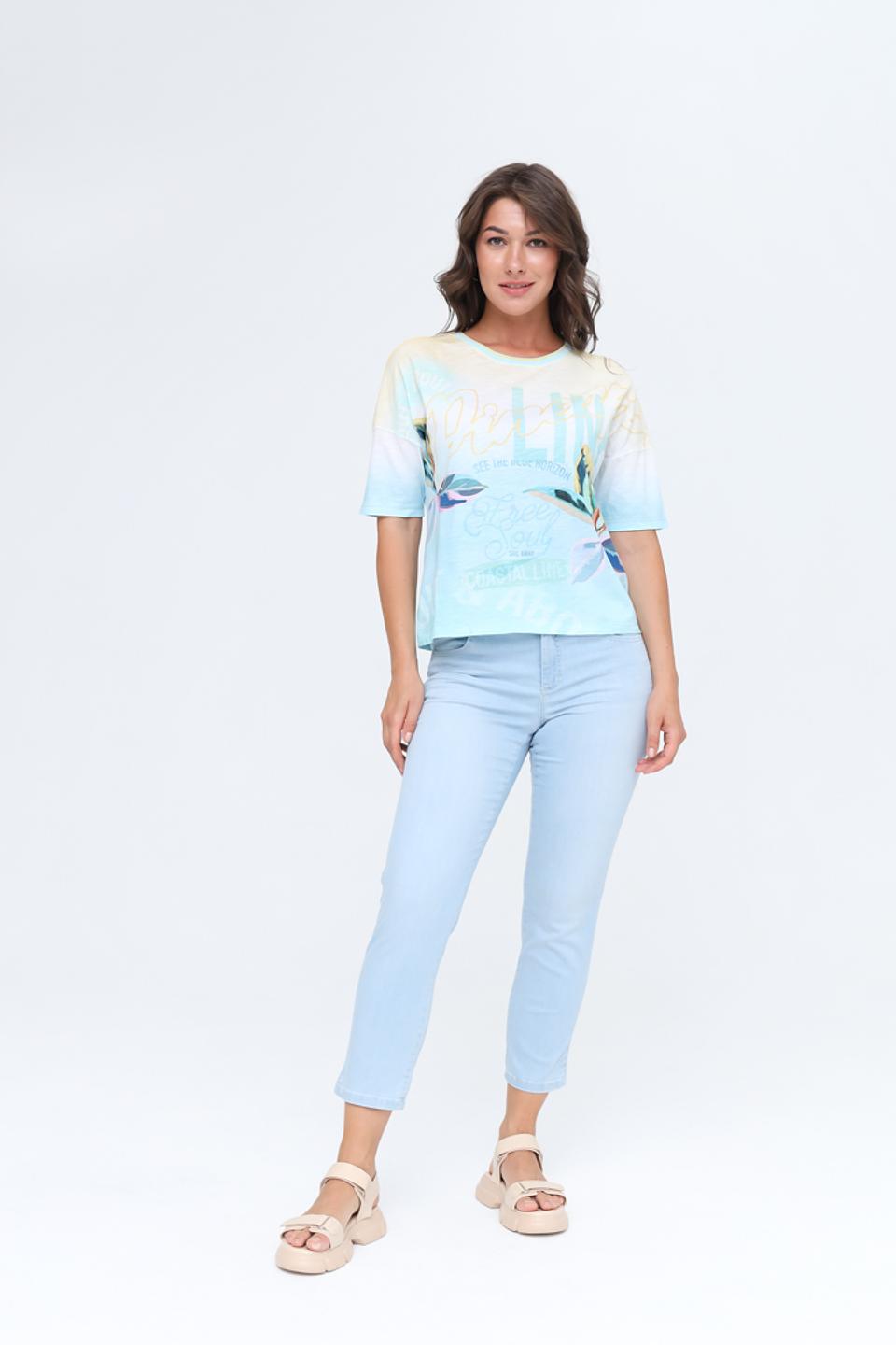 Джинсы Angels голубые CROP