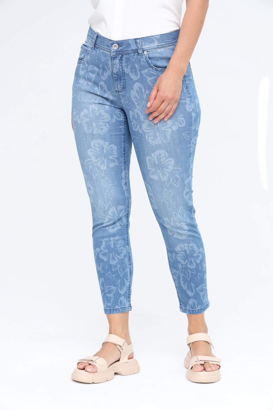Джинсы Angels с цветочным принтом