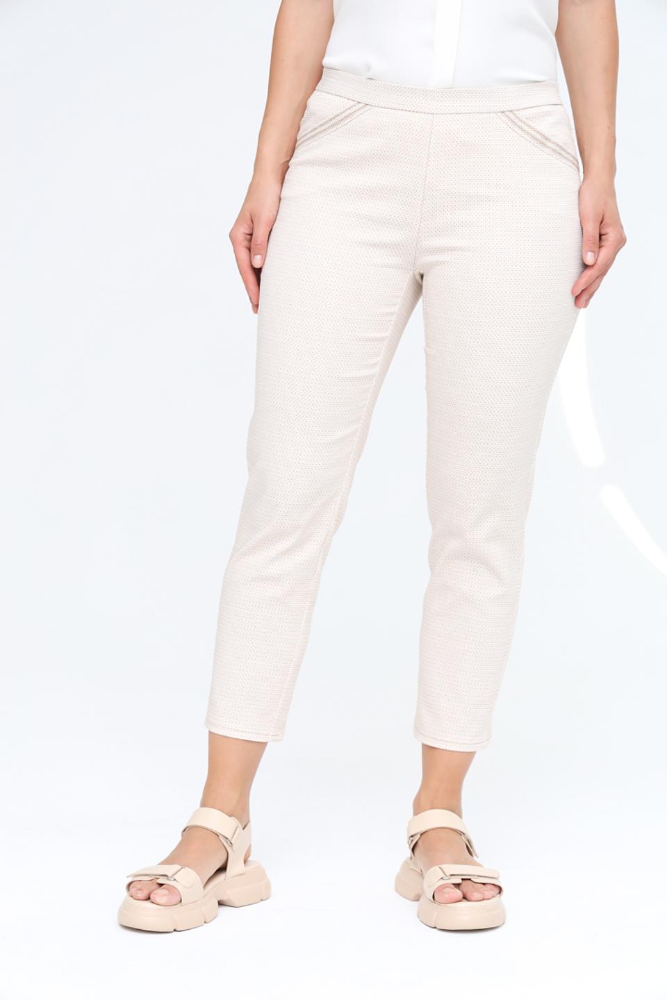 Брюки Frank Walder с узором бежевые