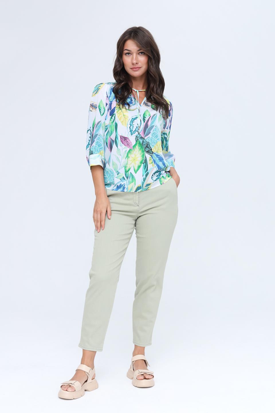 Блуза Lecomte с тропическим принтом