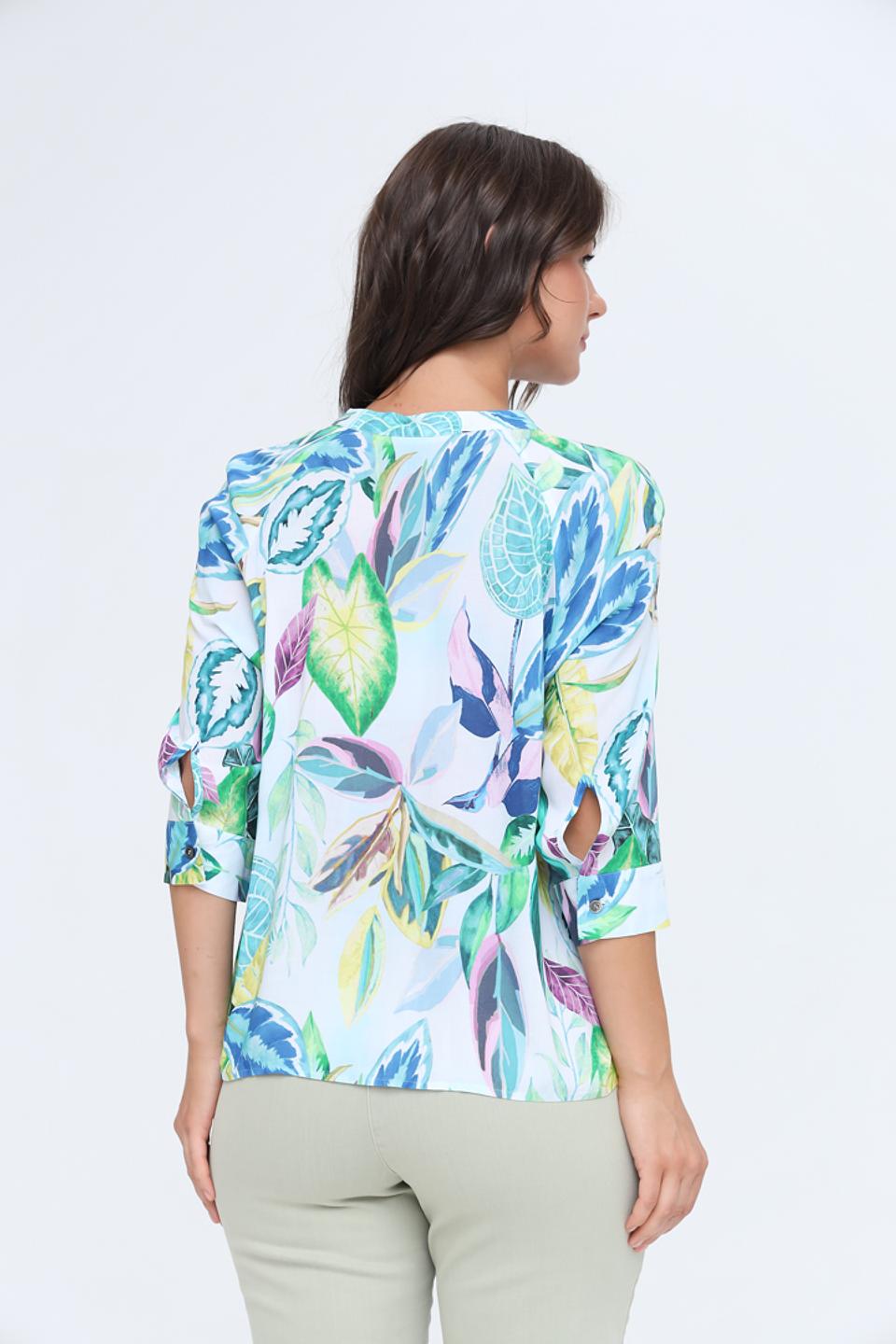 Блуза Lecomte с тропическим принтом