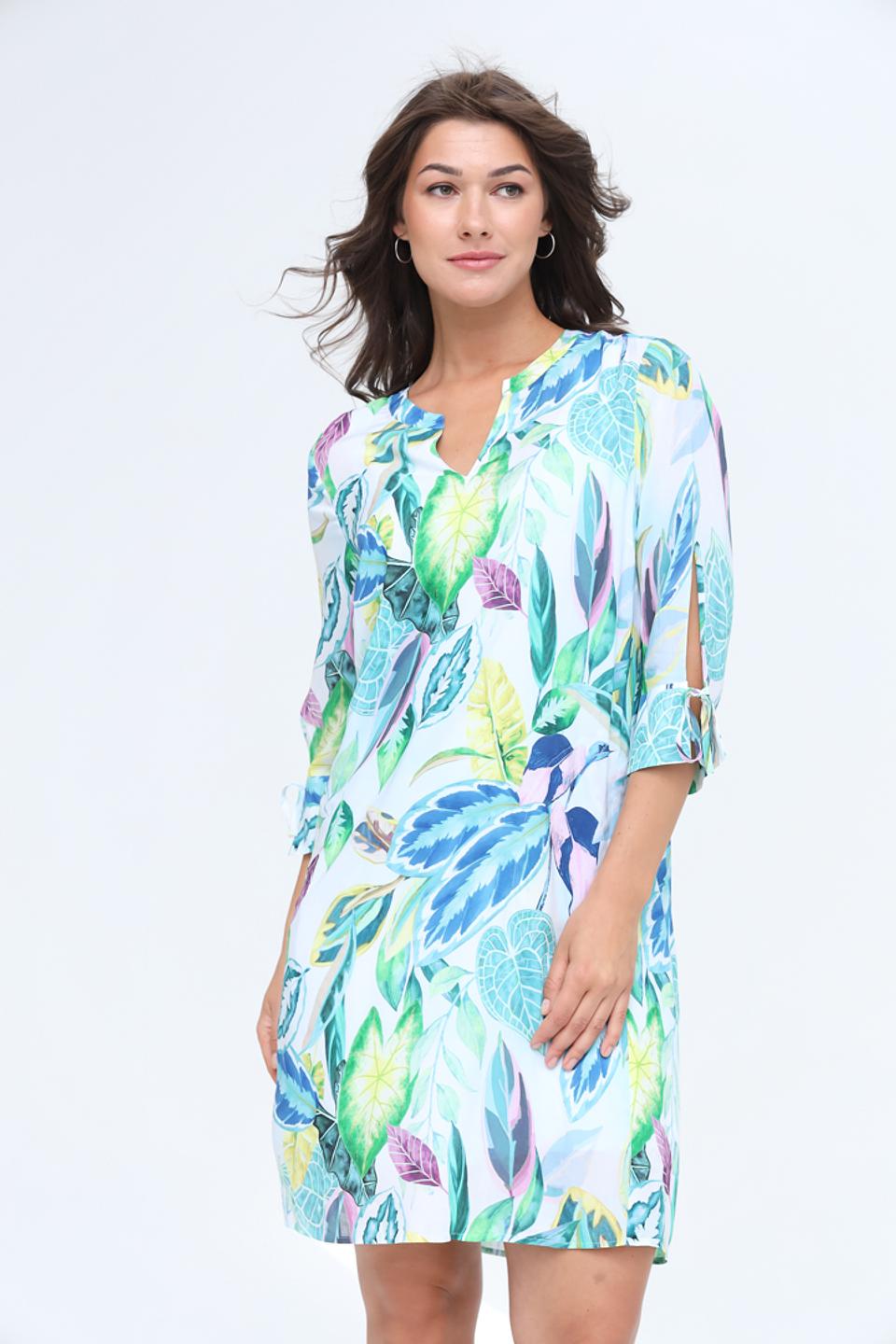 Платье Lecomte с тропическим принтом