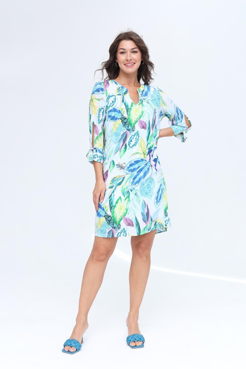 Платье Lecomte с тропическим принтом