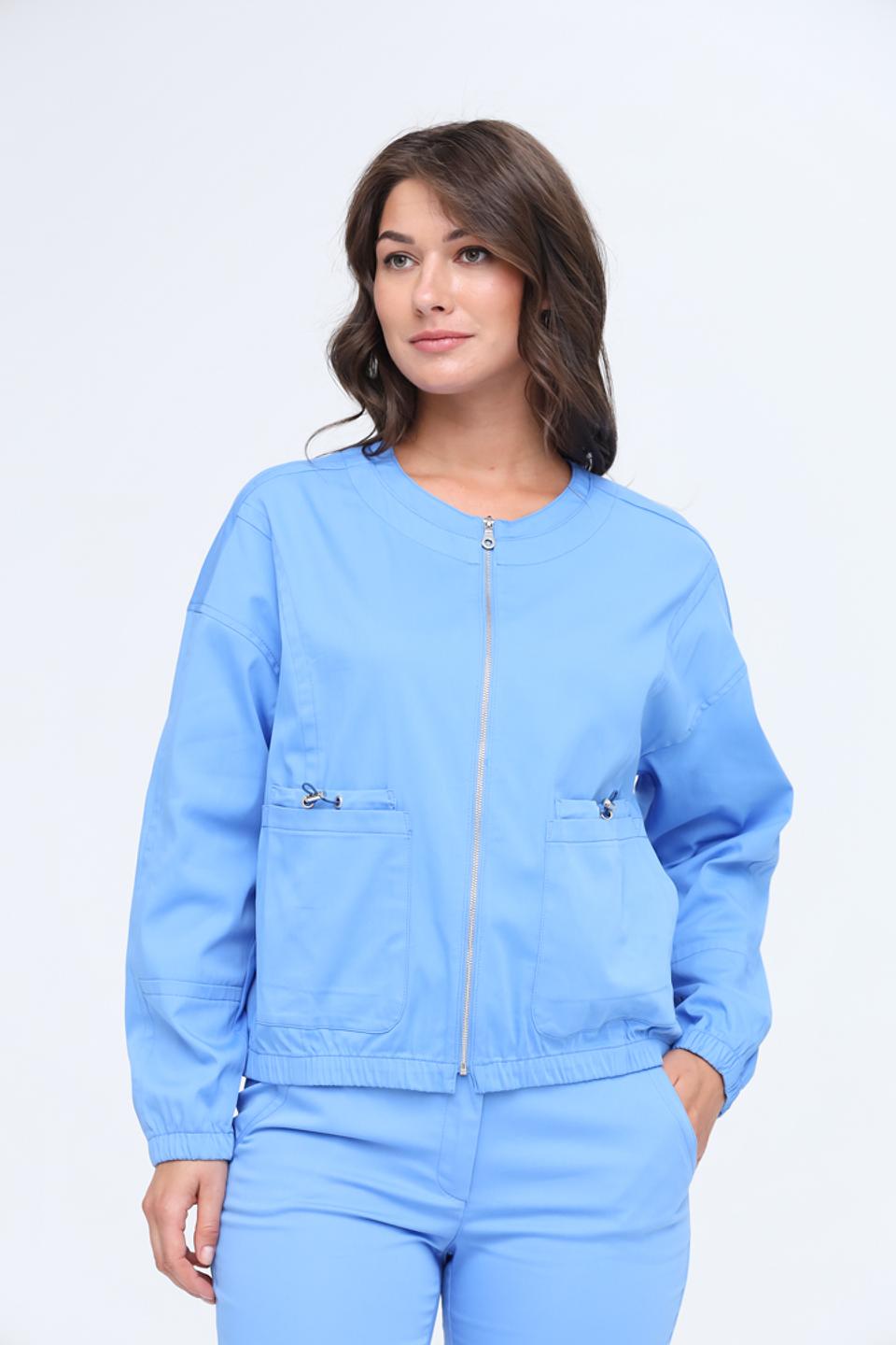 Жакет Lecomte голубой приталенный