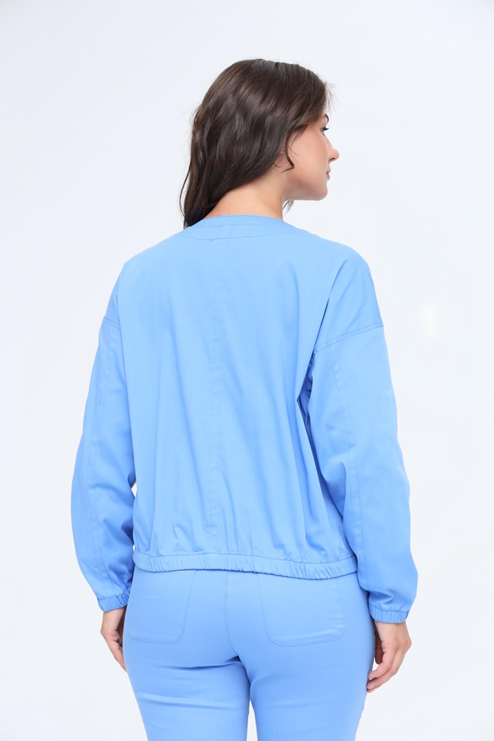 Жакет Lecomte голубой приталенный