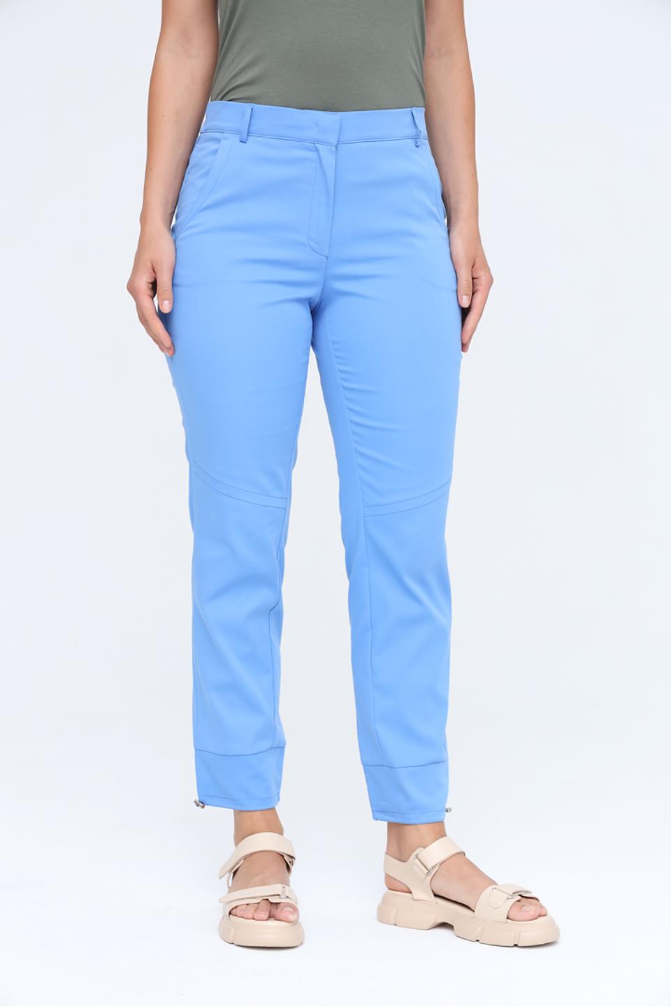 Брюки Lecomte голубые приталенные