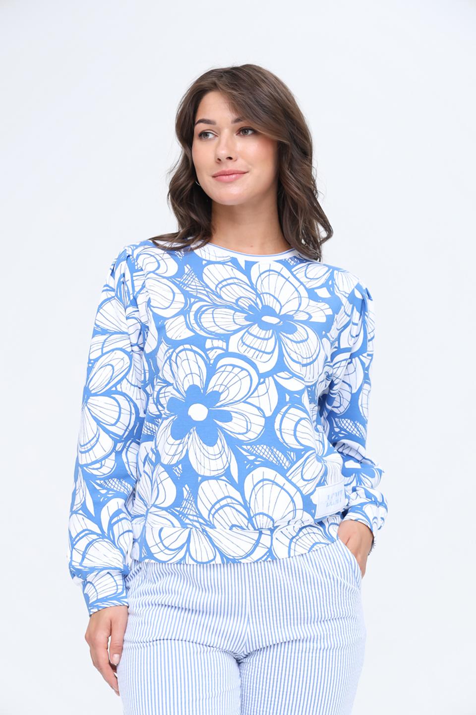 Лонгслив Lecomte с цветочным принтом