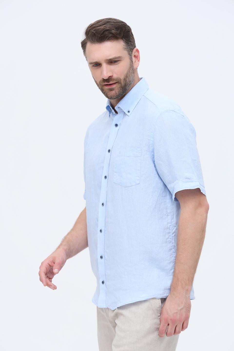 Рубашка кр Casa Moda голубая