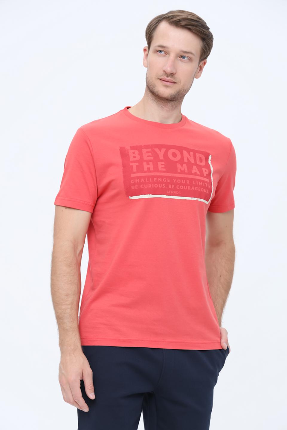 Футболка Lerros с принтом коралловая