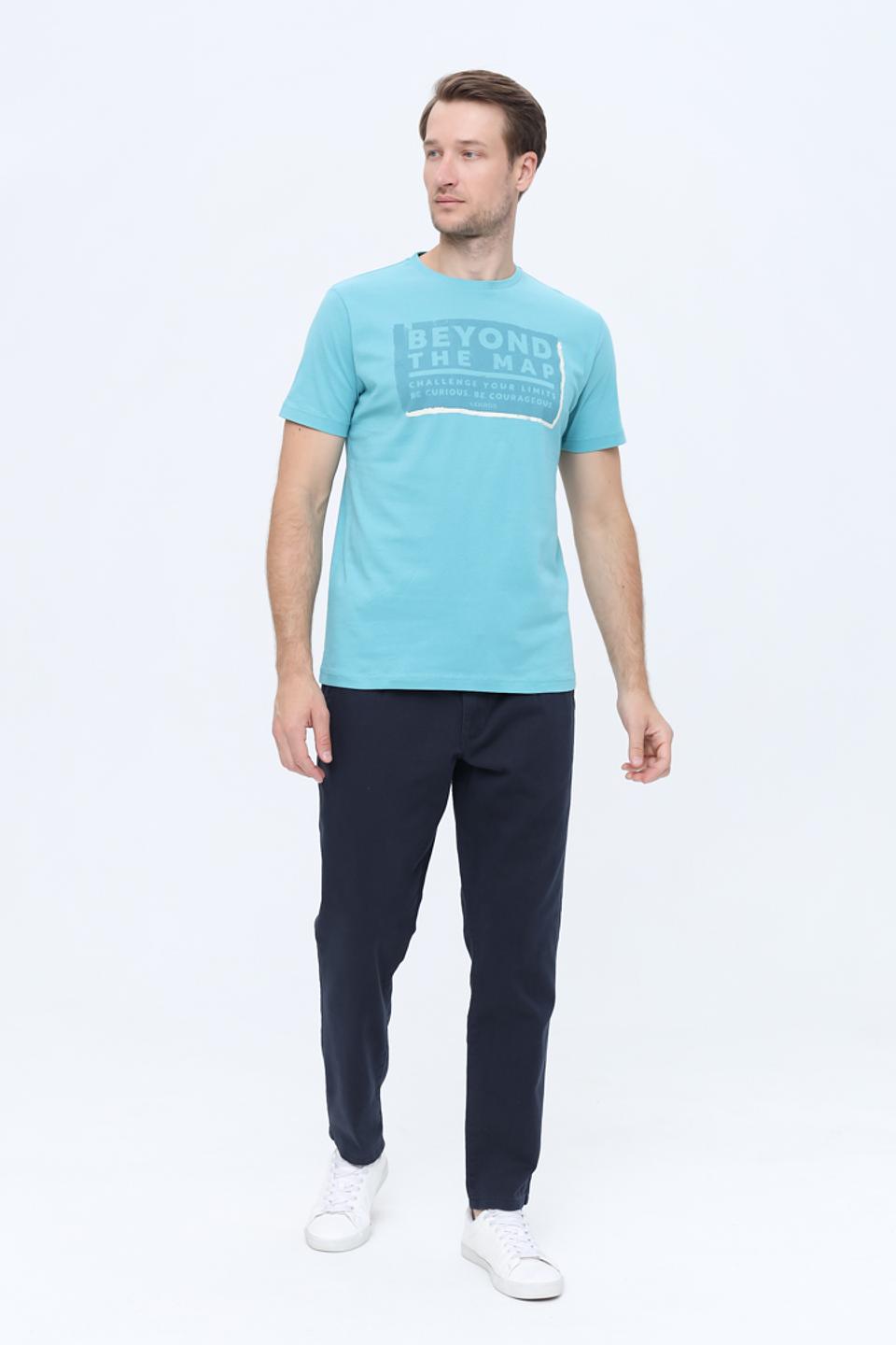 Футболка Lerros с принтом бирюзовая