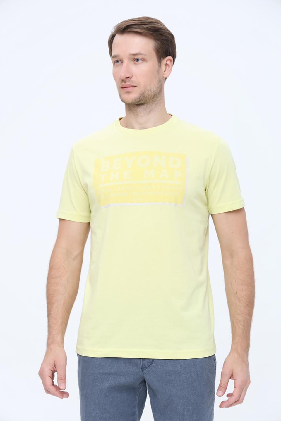 Футболка Lerros с принтом жёлтая