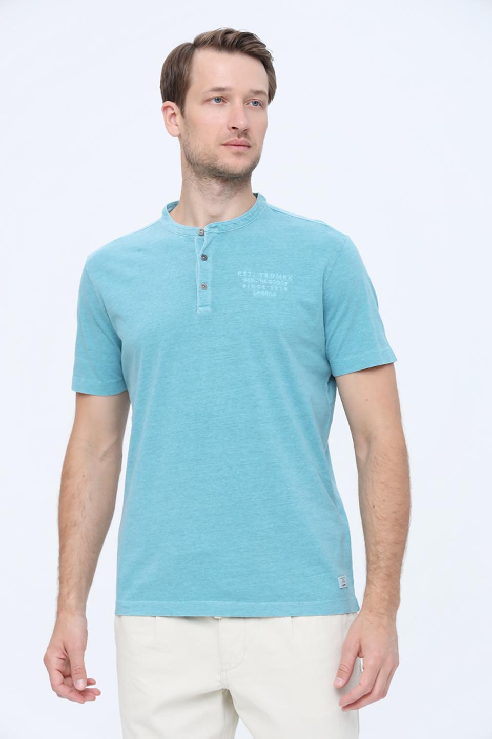 Футболка Lerros с планкой бирюзовая