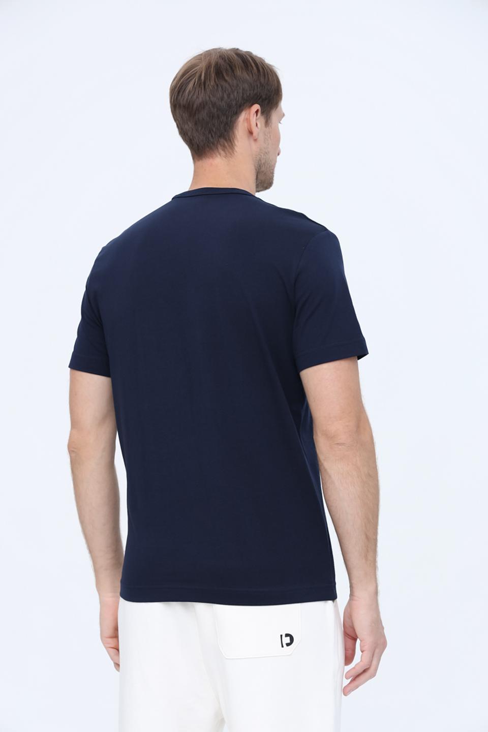 Футболка Tom Tailor с принтом темно-синяя