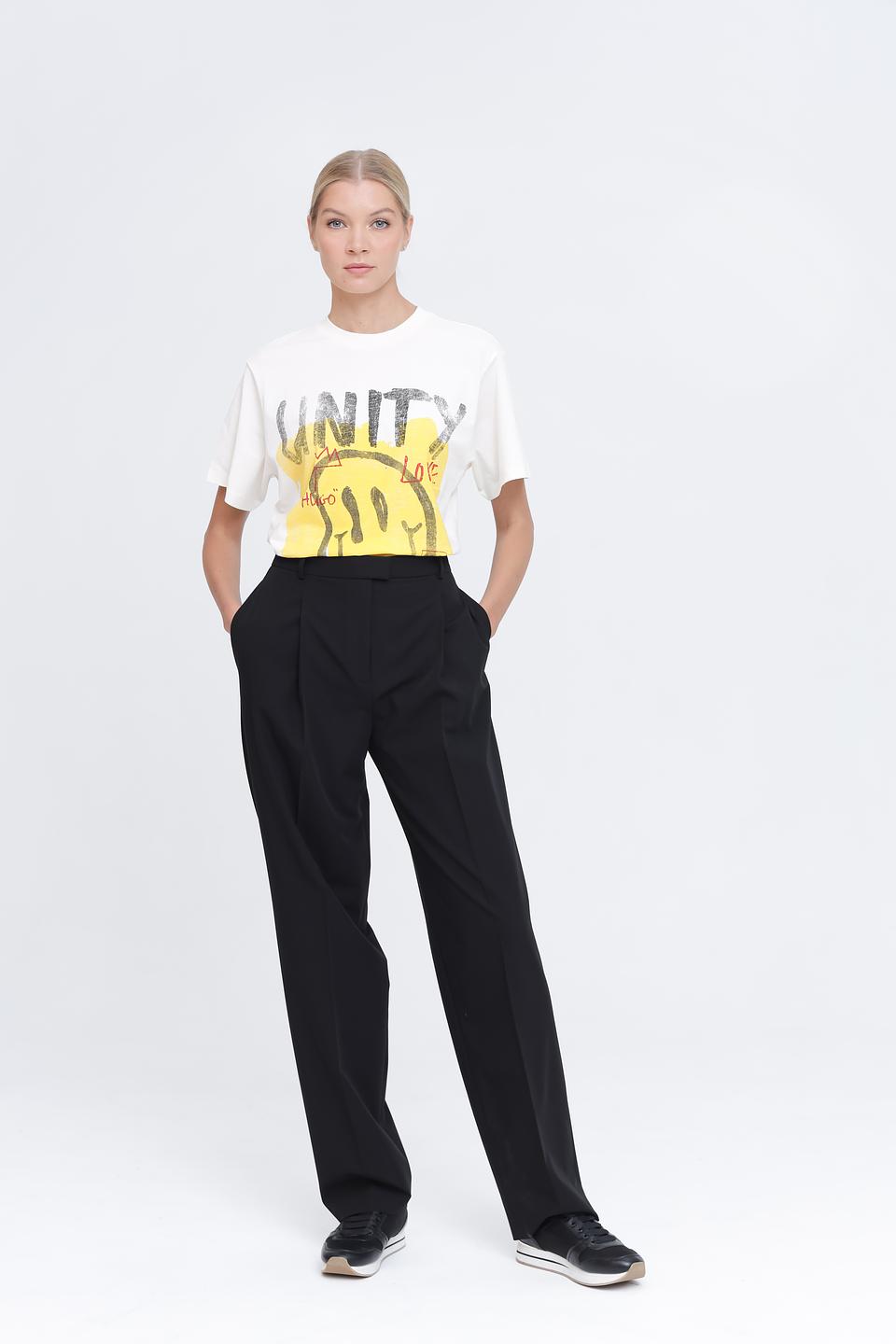 Брюки Hugo жен. прямые черные