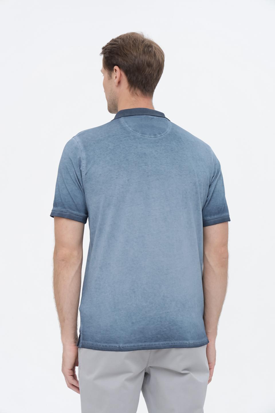 Поло Casa Moda с принтом голубой