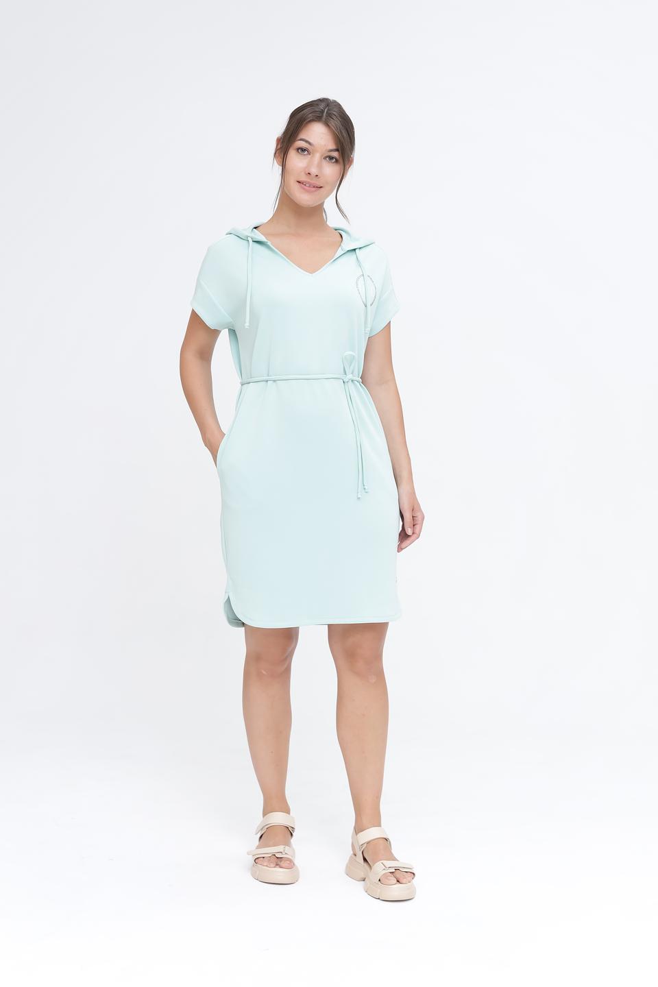 Платье Monari с капюшоном мятное
