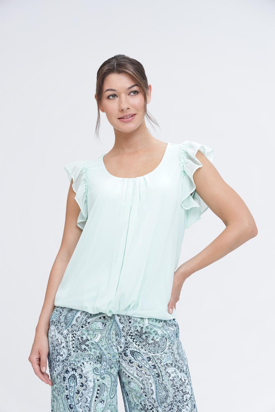 Блуза Monari мятная с воланами