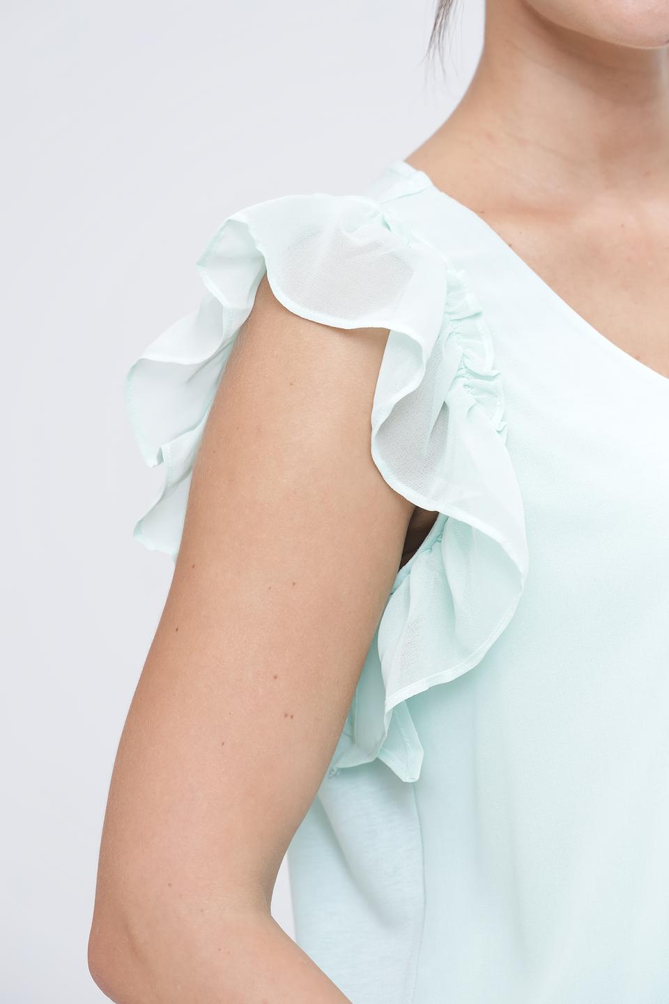 Блуза Monari мятная с воланами