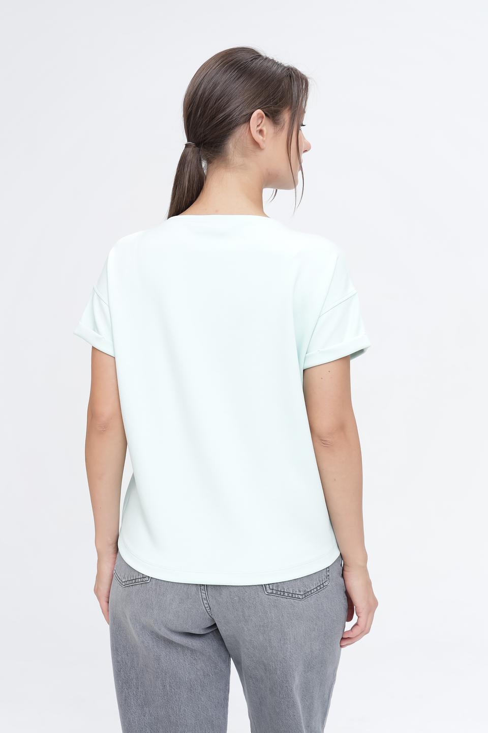 Футболка Monari с блестками мятная