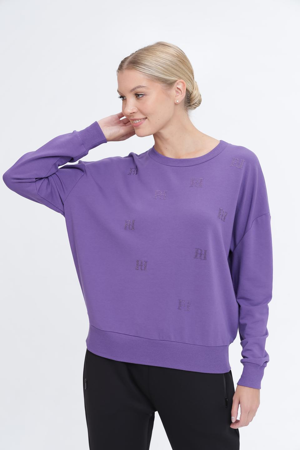 Пуловер Pezzo с логотипом фиолетовый