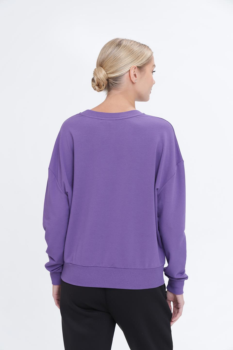 Пуловер Pezzo с логотипом фиолетовый