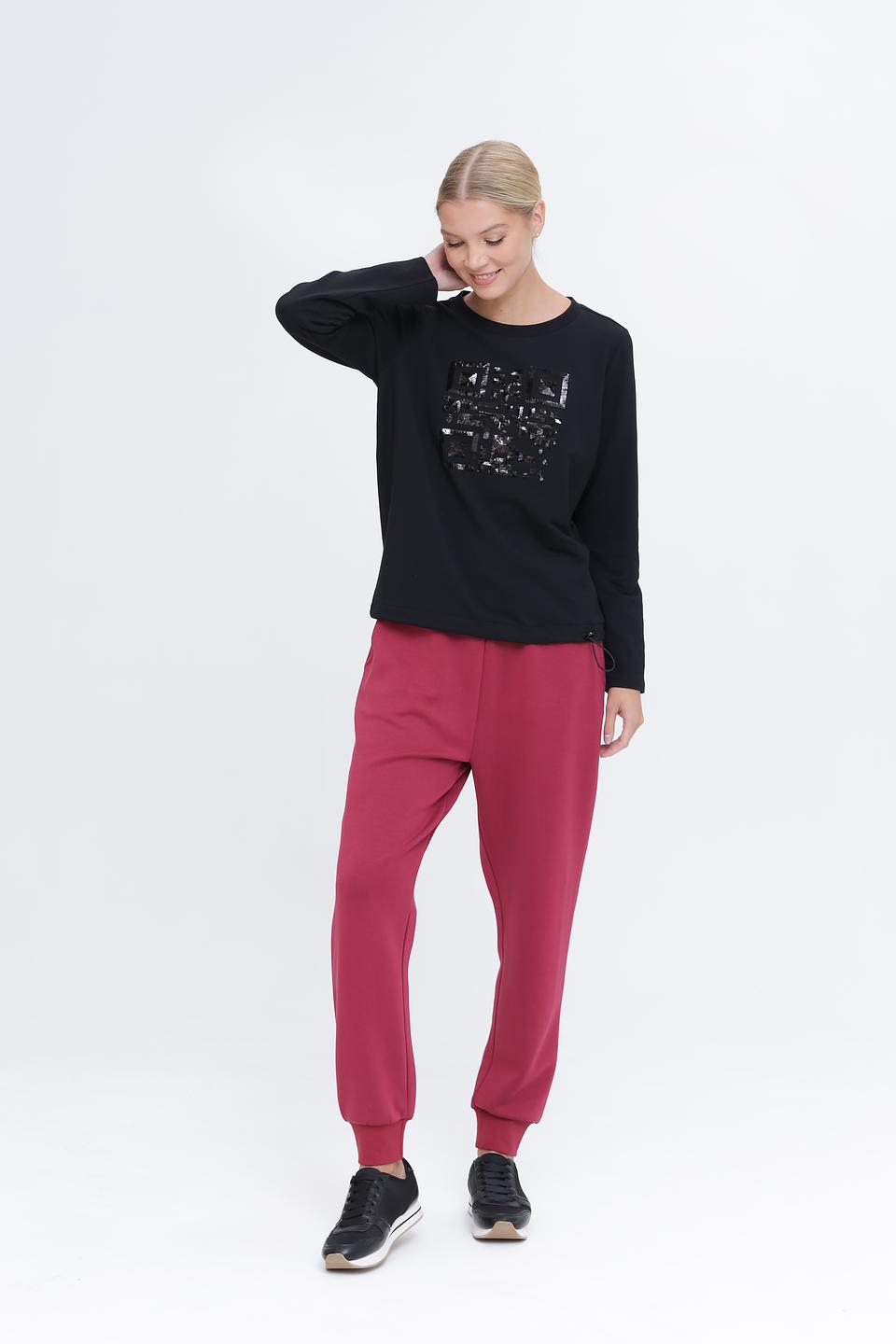 Пуловер Pezzo с декором чёрный