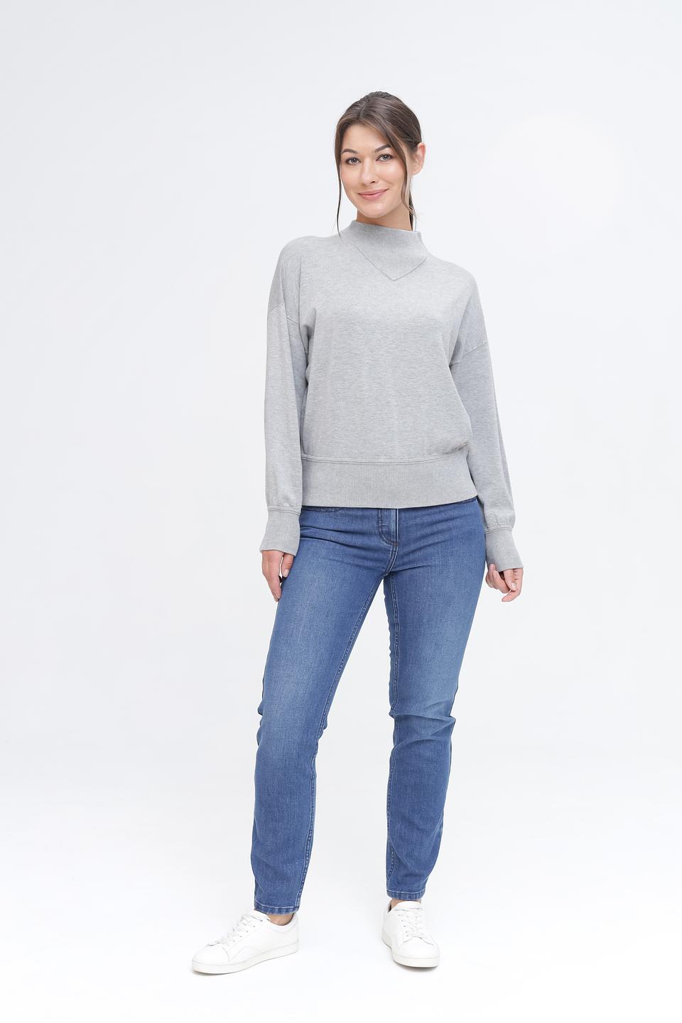 Пуловер Pezzo серый с горлом