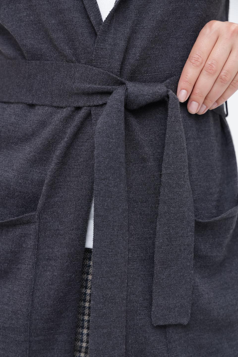 Жилет Pezzo с капюшоном серый