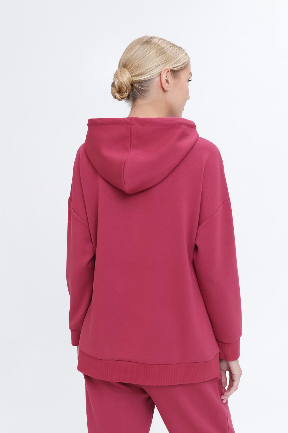 Толстовка Pezzo малиновая с капюшоном