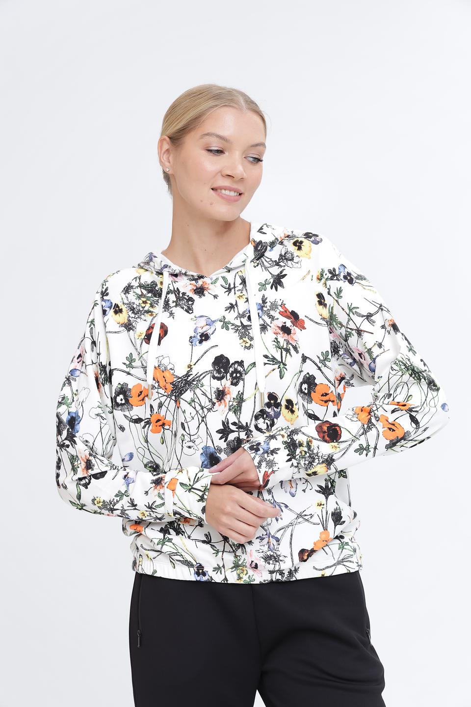 Пуловер Pezzo с цветочным принтом