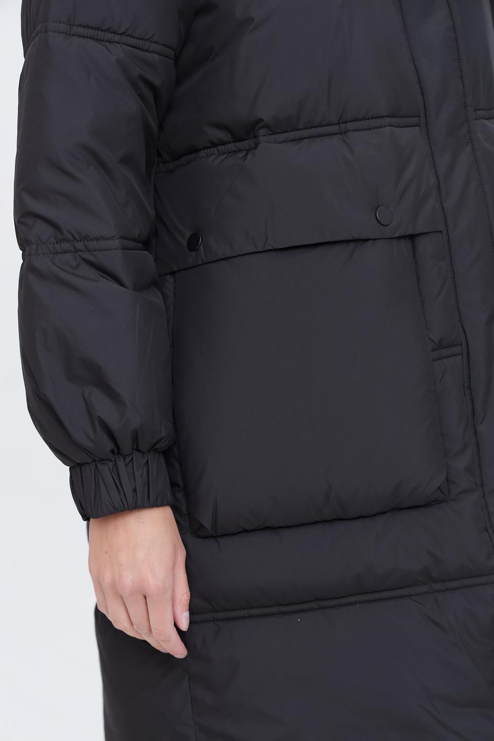 Пальто Pezzo чёрное стеганое